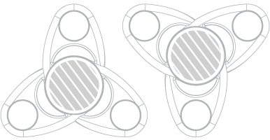 Fidget spinner Zeefdruk