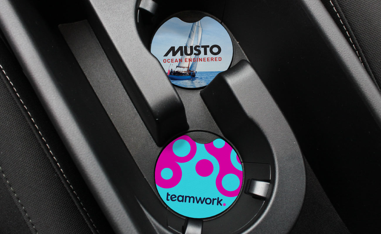 CarCoaster - Onderzetters met logo gallery thumbnail