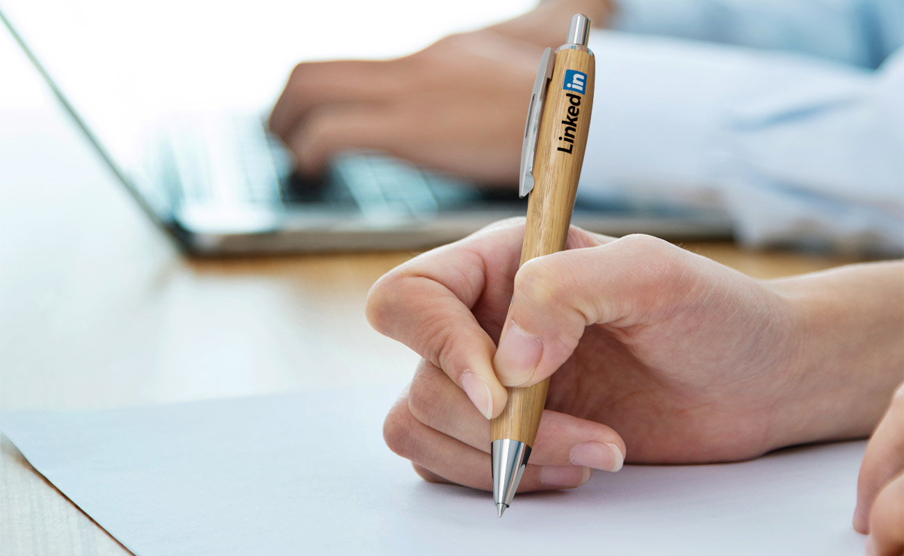 Contour - Bamboe pennen met logo gallery thumbnail