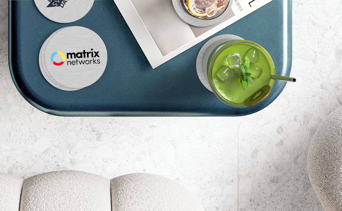 Disc - Aluminium Onderzetters met logo gallery thumbnail