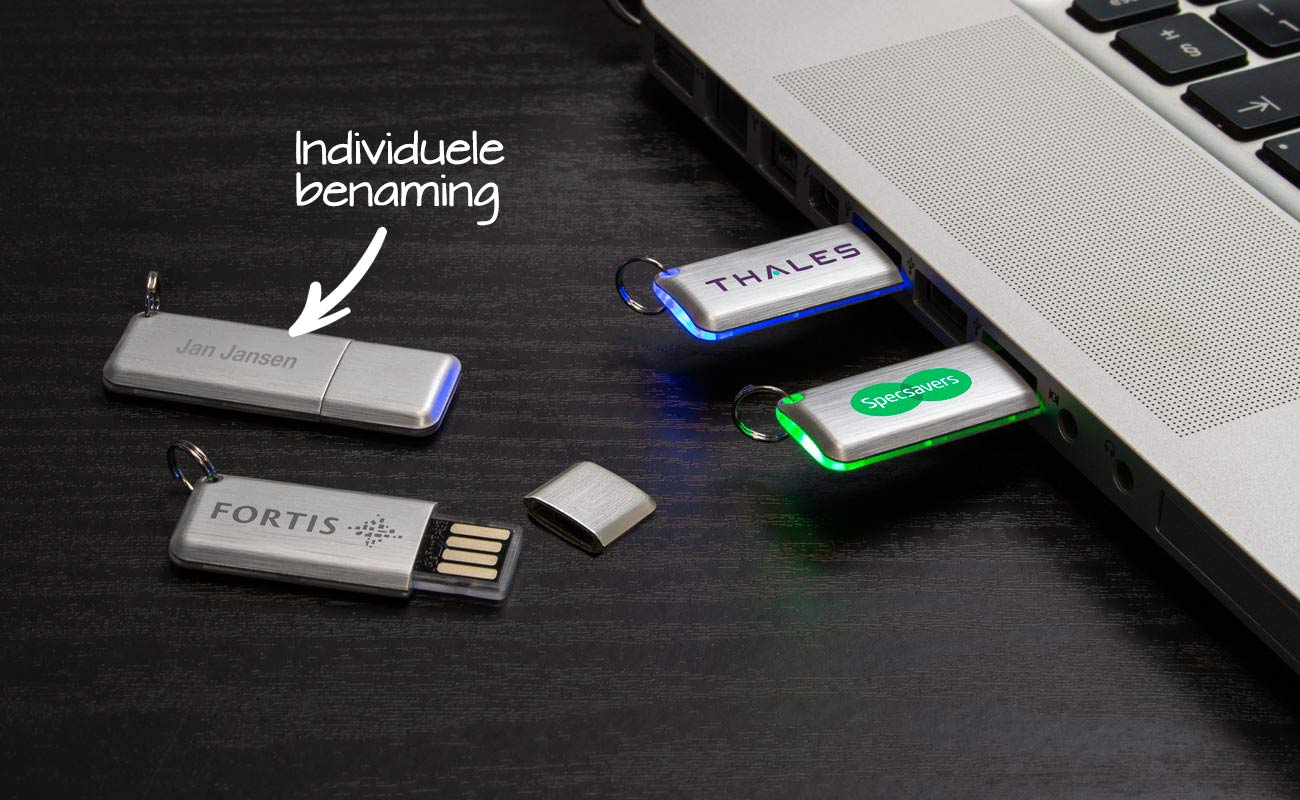 Halo - Gepersonaliseerde USB sticks met LED lampje
