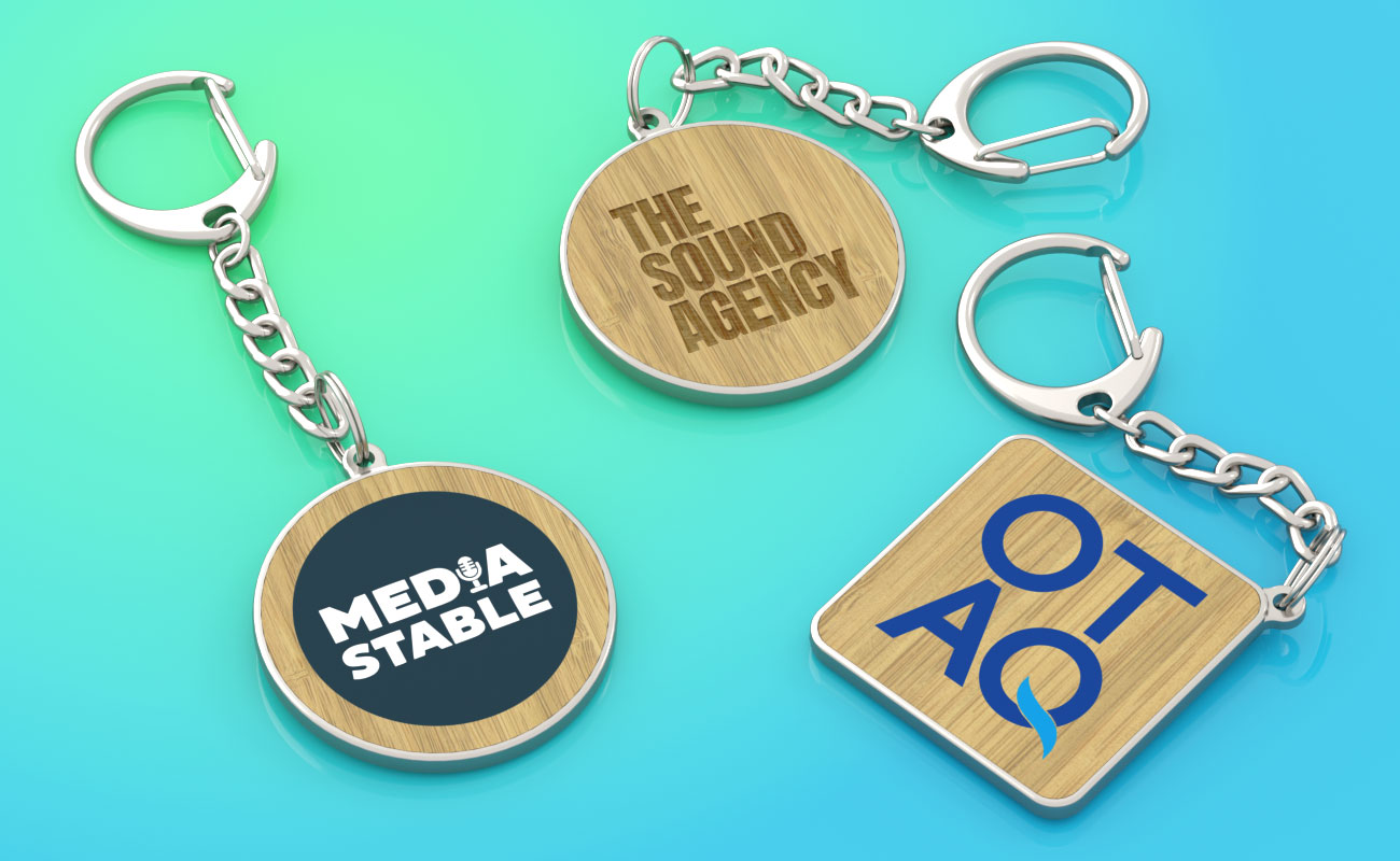 KeyCraft - Op maat gemaakte promotie Bamboe sleutelhangers gallery thumbnail