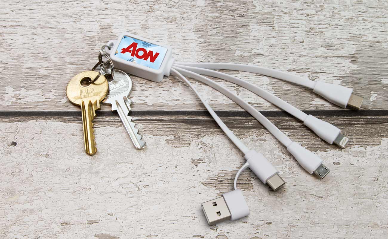 Multi - Octopus oplaad USB kabel set bedruk gallery thumbnail