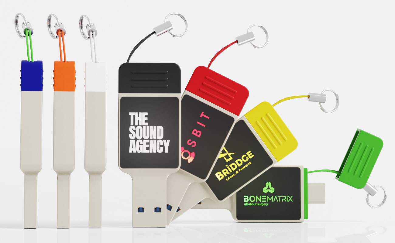 Neon - USB Stick Bedrukt met USB-C gallery thumbnail