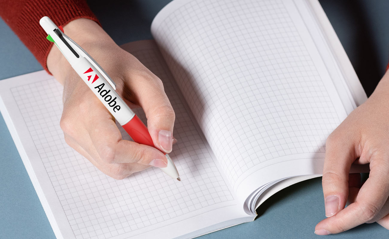 Quad - 4 kleuren pennen met logo gallery thumbnail