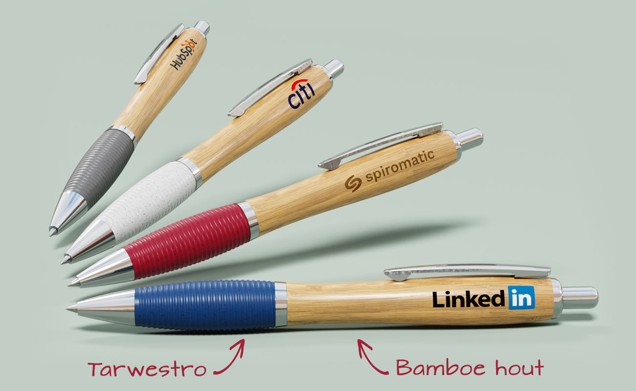 Ridge - Bedrukte promotionele Bamboe pennen