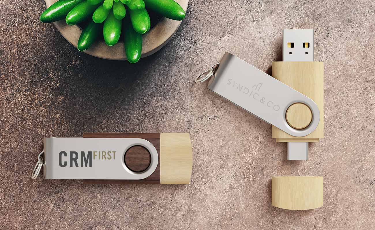 Twister Go Wood - USB Sticks Bedrukken met USB-C gallery thumbnail