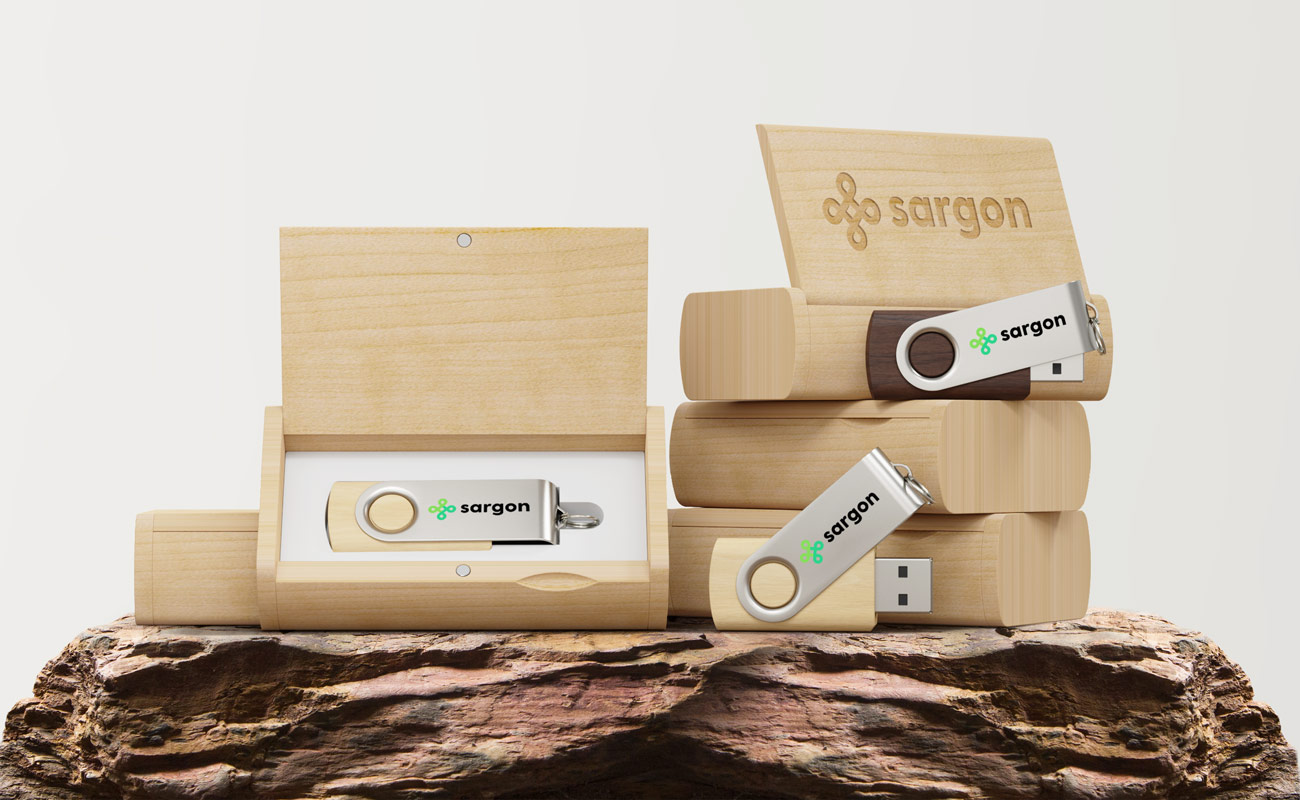 Twister Wood - Houten USB Met Logo gallery thumbnail