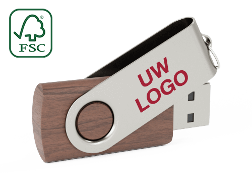 Twister Wood - Relatiegeschenken USB Stick Twister Wood - Relatiegeschenken USB Stick